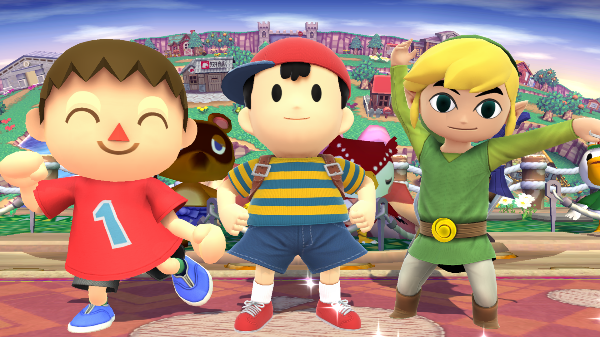 image villager ness and toon link png smashpedia fandom