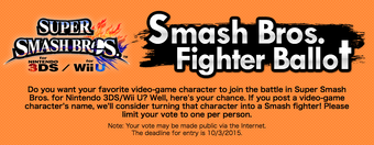 Smash Bros Fighter Ballot Smashpedia Fandom