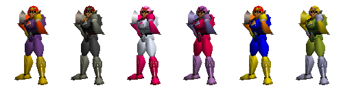 Paleta de colores Captain Falcon SSB
