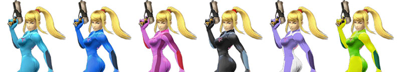 Paleta de Colores Samus Zero SSBB