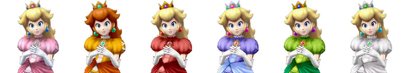 Paleta de Colores de Peach SSBB