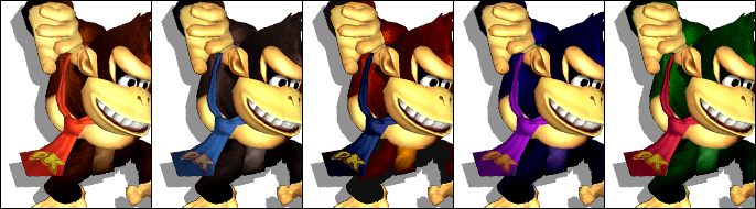 Paleta de colores Donkey Kong SSBM