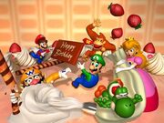 Peach's Birthday Cake