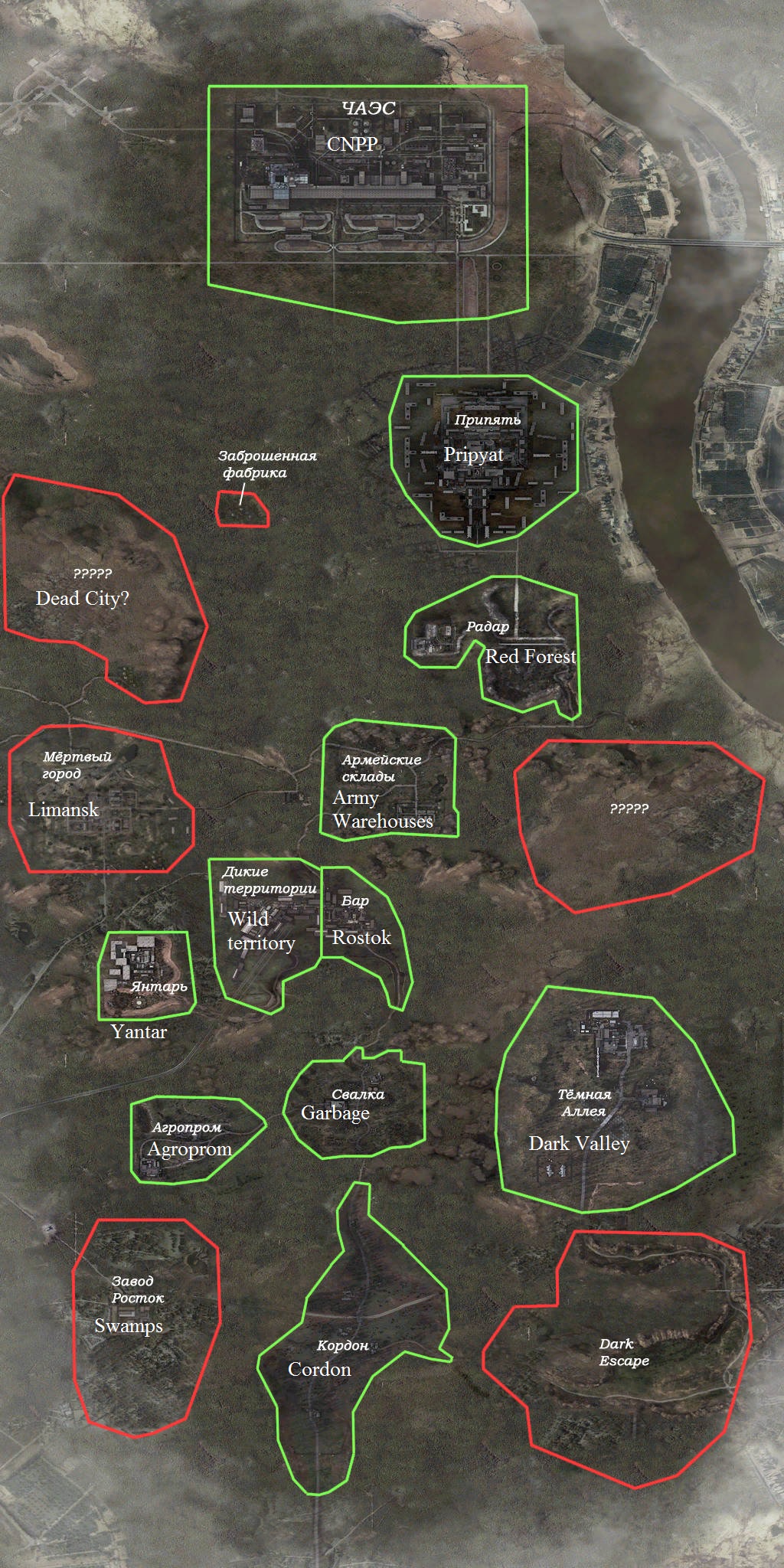 Image MAP OF THE ZONE 2.jpg S.T.A.L.K.E.R. Wiki FANDOM powered by