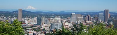 Portland and Mt Hood