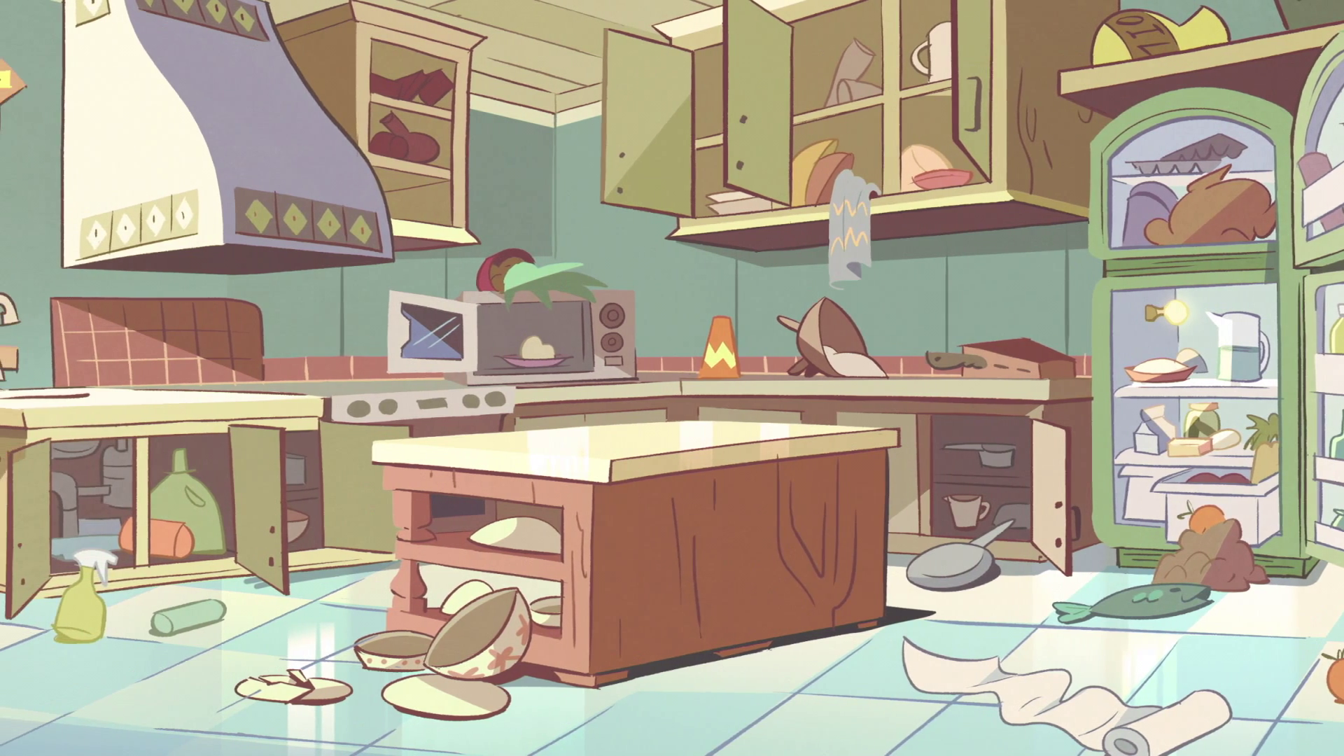 Imagem - S2E4 Diaz Household messy kitchen.png | Star vs. as Forças do