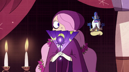 S2E23 Celena the Shy and Glossaryck in tapestry