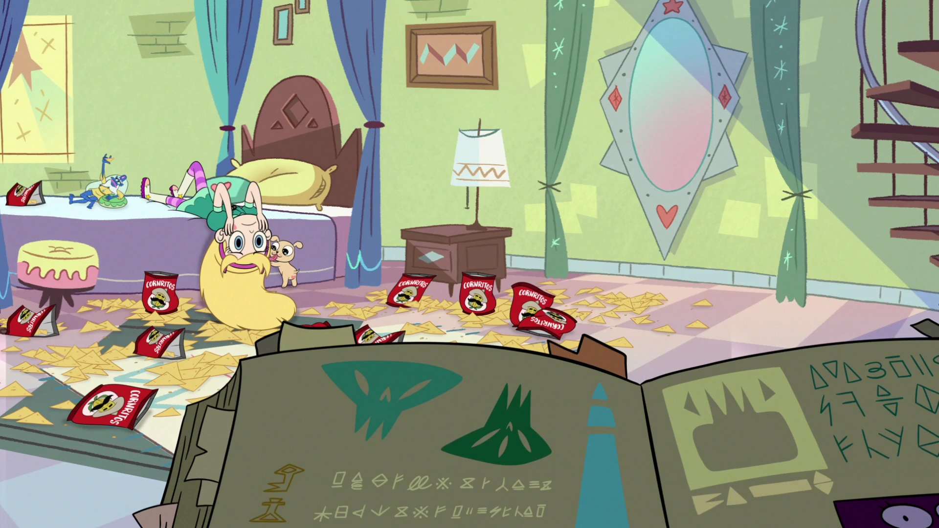 Image S2E25 Star Butterfly looking at her book of spells.png Star