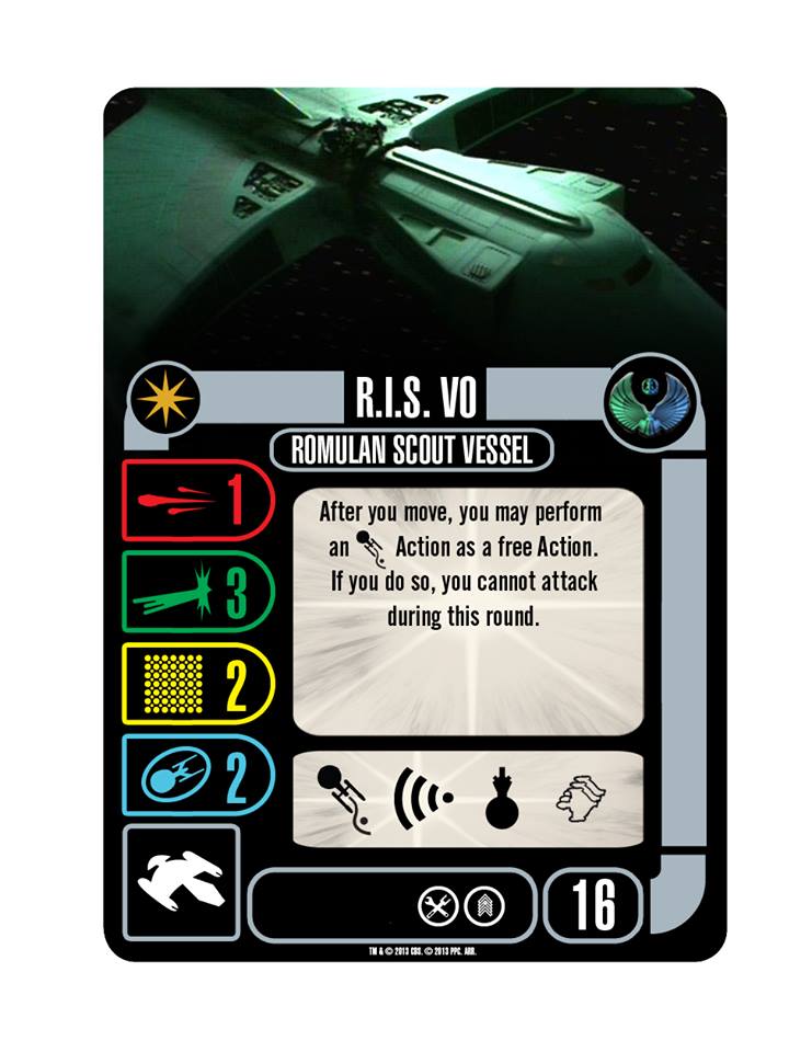 R.I.S. Vo - Romulan Scout Vessel (Cost 16) | Star Trek: Attack Wing