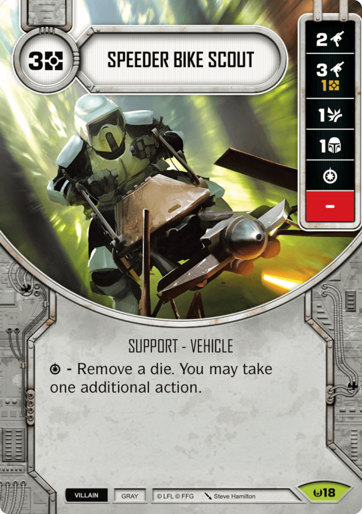 Speeder Bike Scout Star Wars Destiny Card Game Wikia