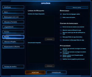 Menu Opções do Jogo SCII Social01