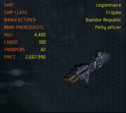 Legionnaire ship
