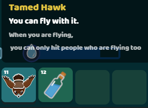 Tamed Hawk in Inventory