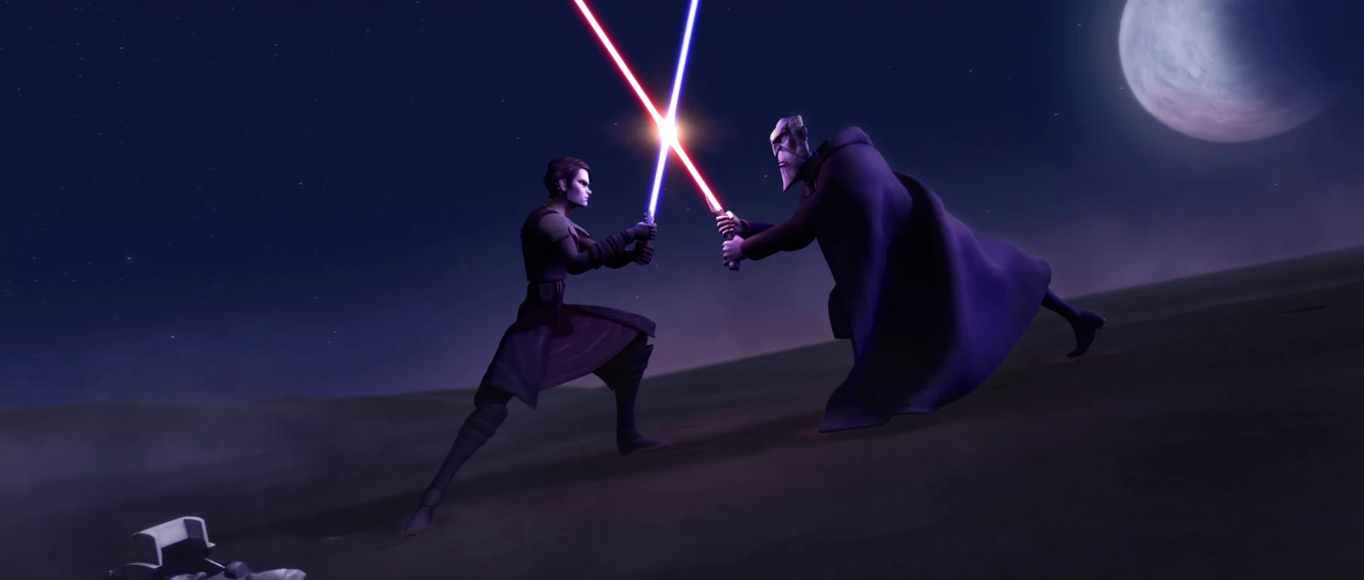 Figurines Star Wars The Clone Wars – Comte Dooku + 2 Gardes Magnadroid – Hasbro – Occasion Très Bon état