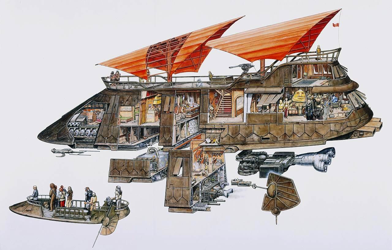 Image - SailBargeCutaway-SWFB.jpg | Wookieepedia | FANDOM ...