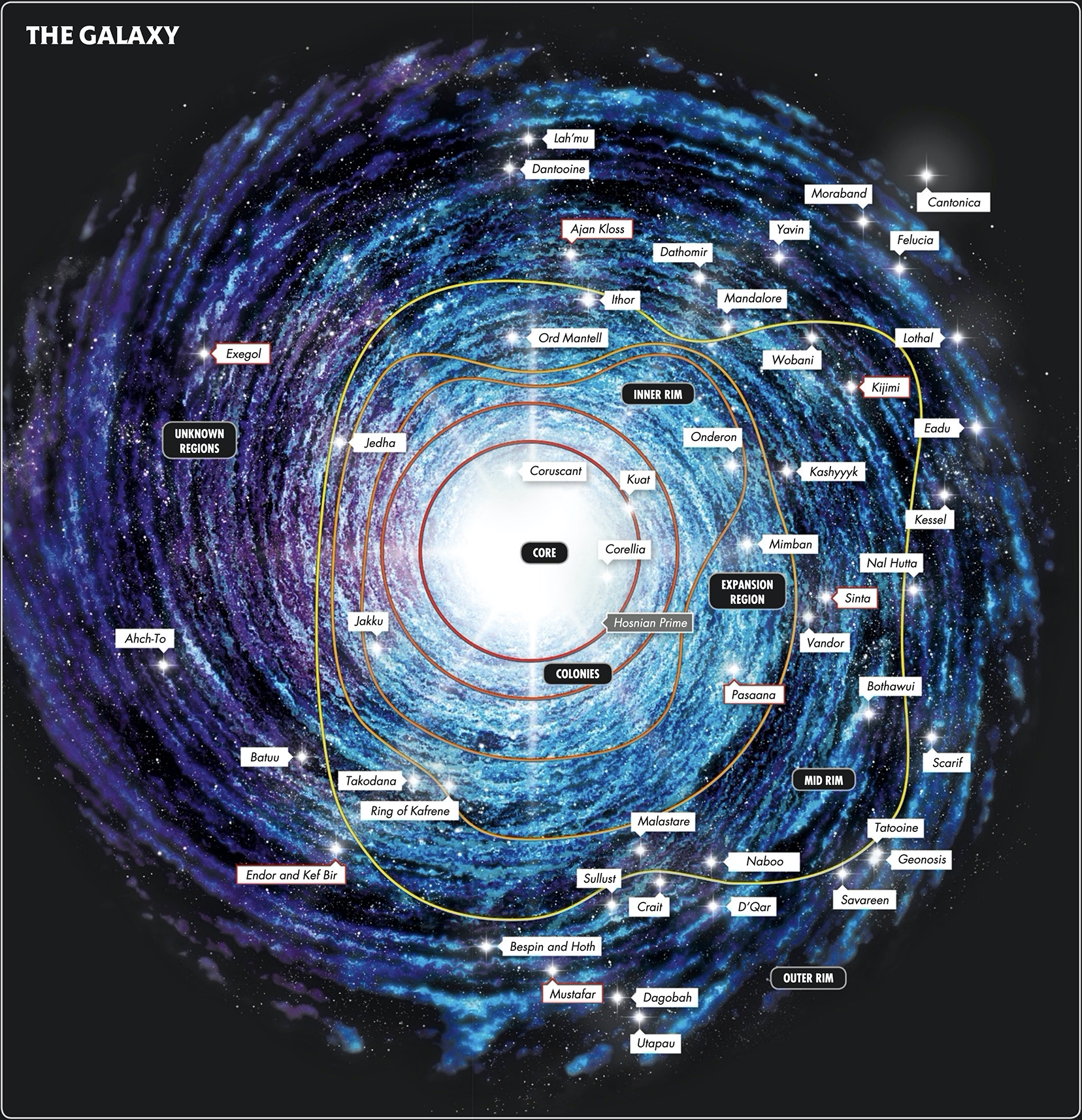 map of star wars universe The Galaxy Wookieepedia Fandom map of star wars universe