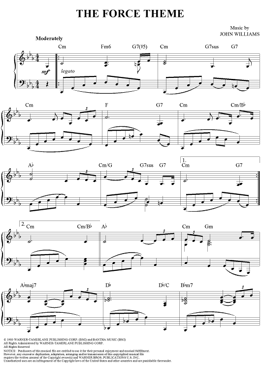 Star Wars Main Theme | Piano Sheet Music (PDF) - https ...