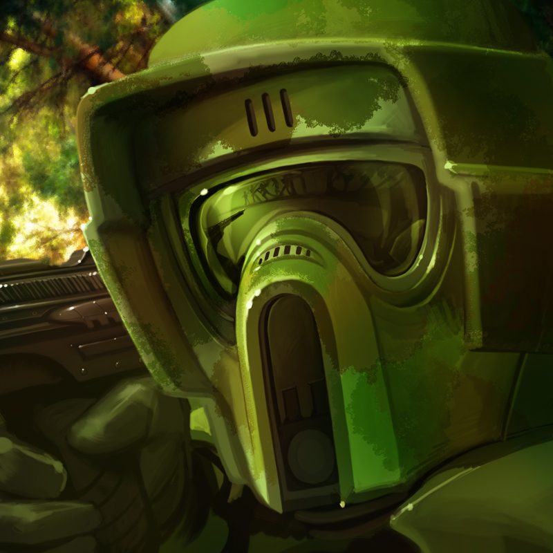 green stormtrooper helmet