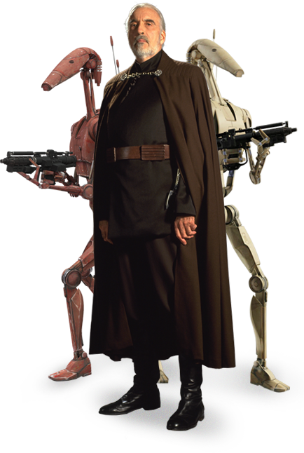 Image - Count Dooku and two B1 battle droids.png | Wookieepedia