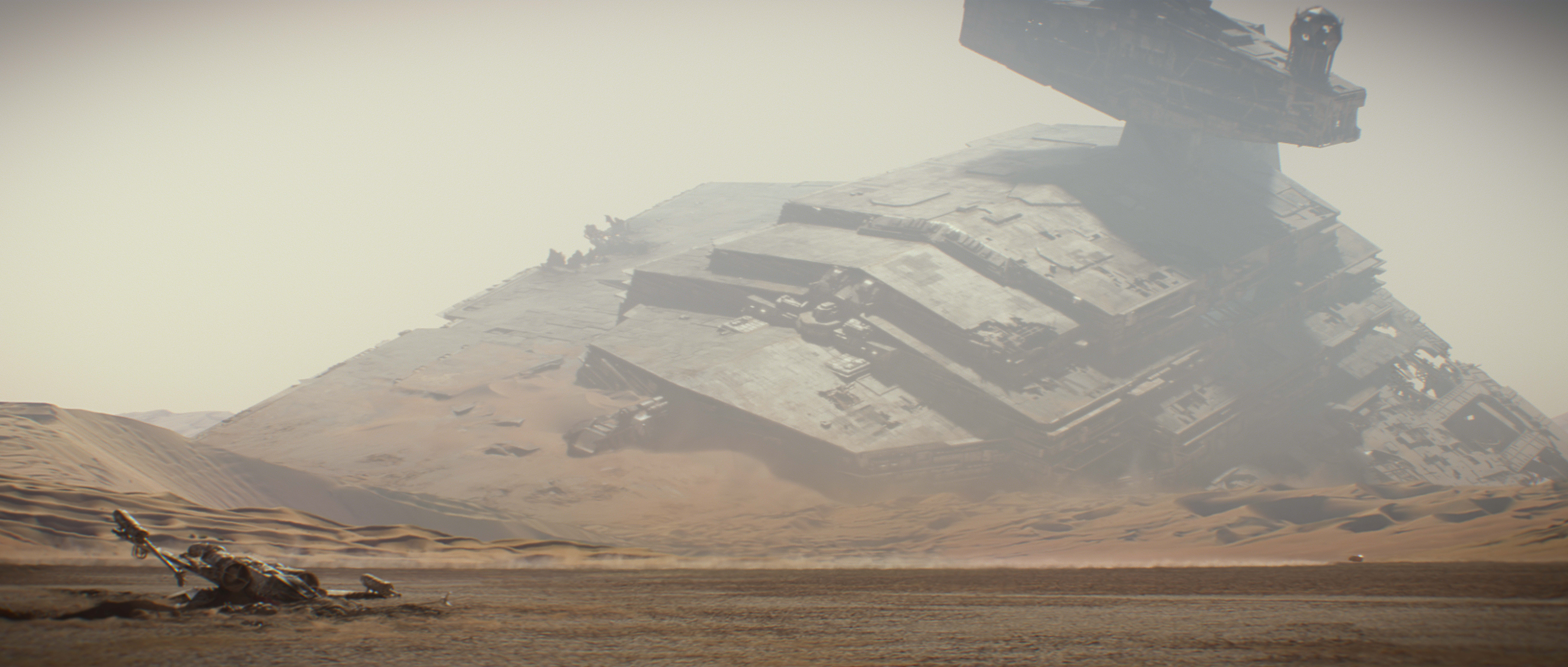 Image result for Crashed star destroyer Rey