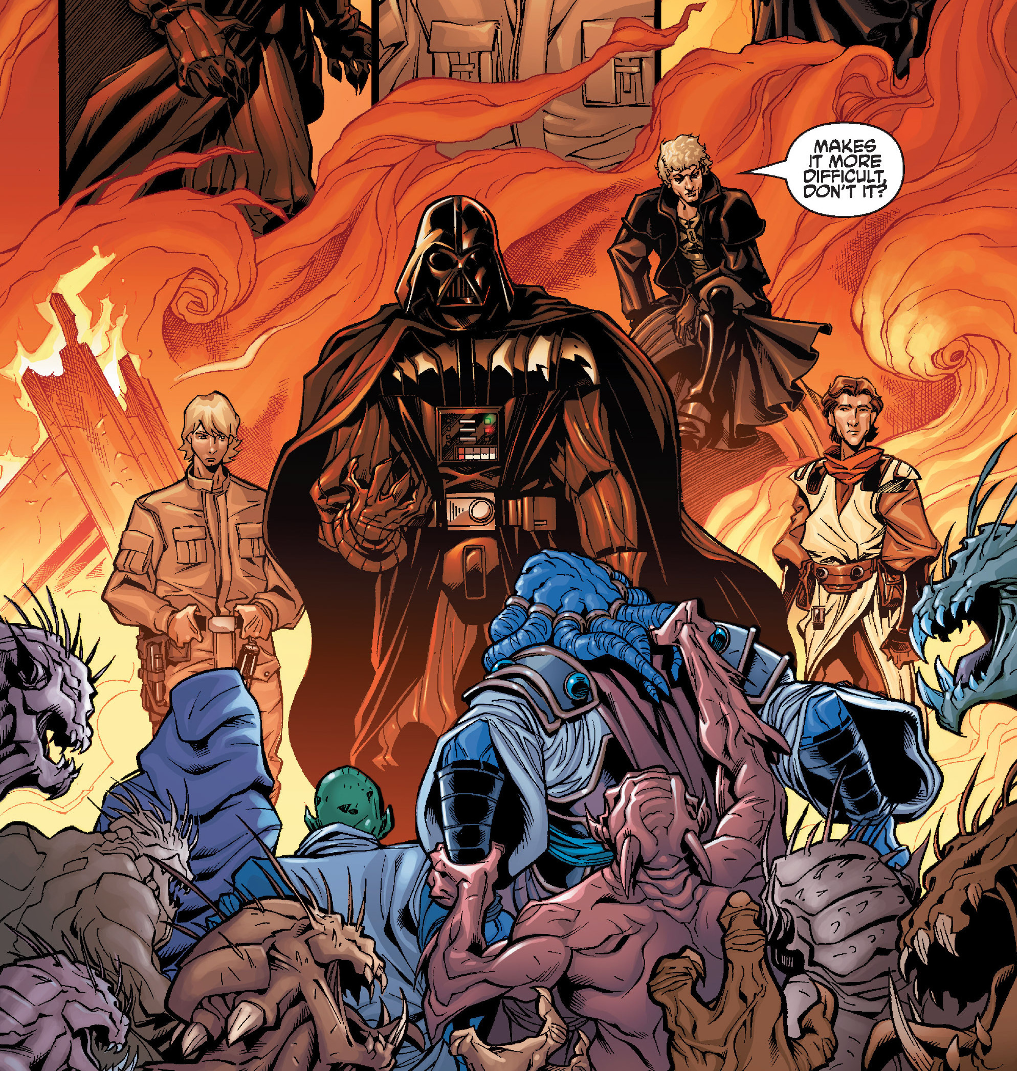 Star Wars Mens Vader and Luke Duel Tie