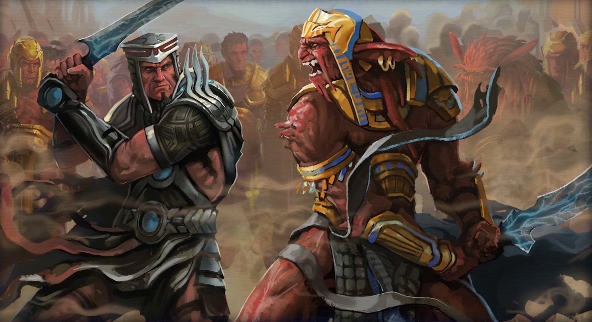 Naga Sadow and Ludo Kressh duel for the title of Dark Lord of the Sith