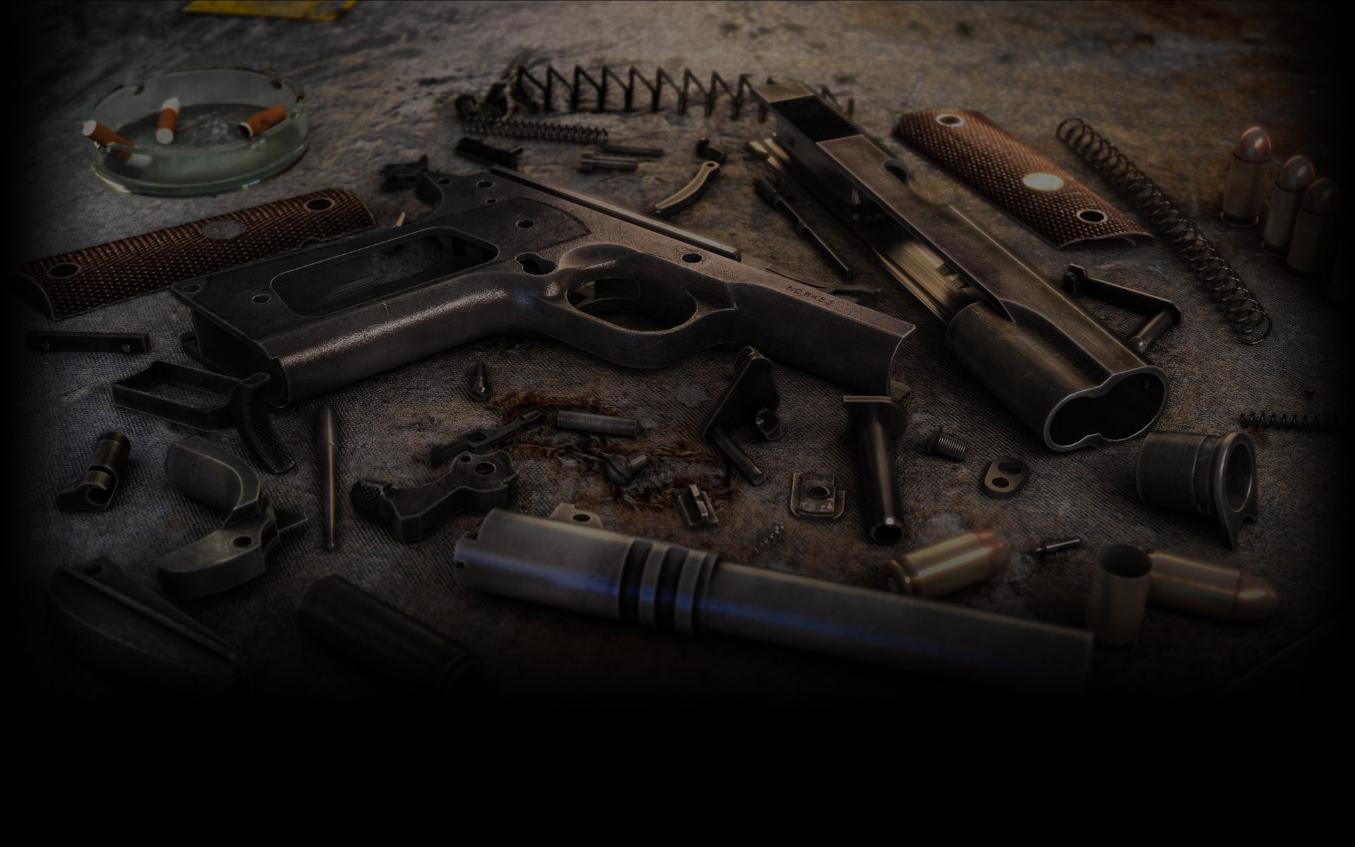 Image World Of Guns Gun Disassembly Background Colt M1911