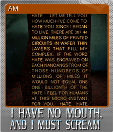 I Have No Mouth And I Must Scream Am Steam Trading Cards Wiki Fandom