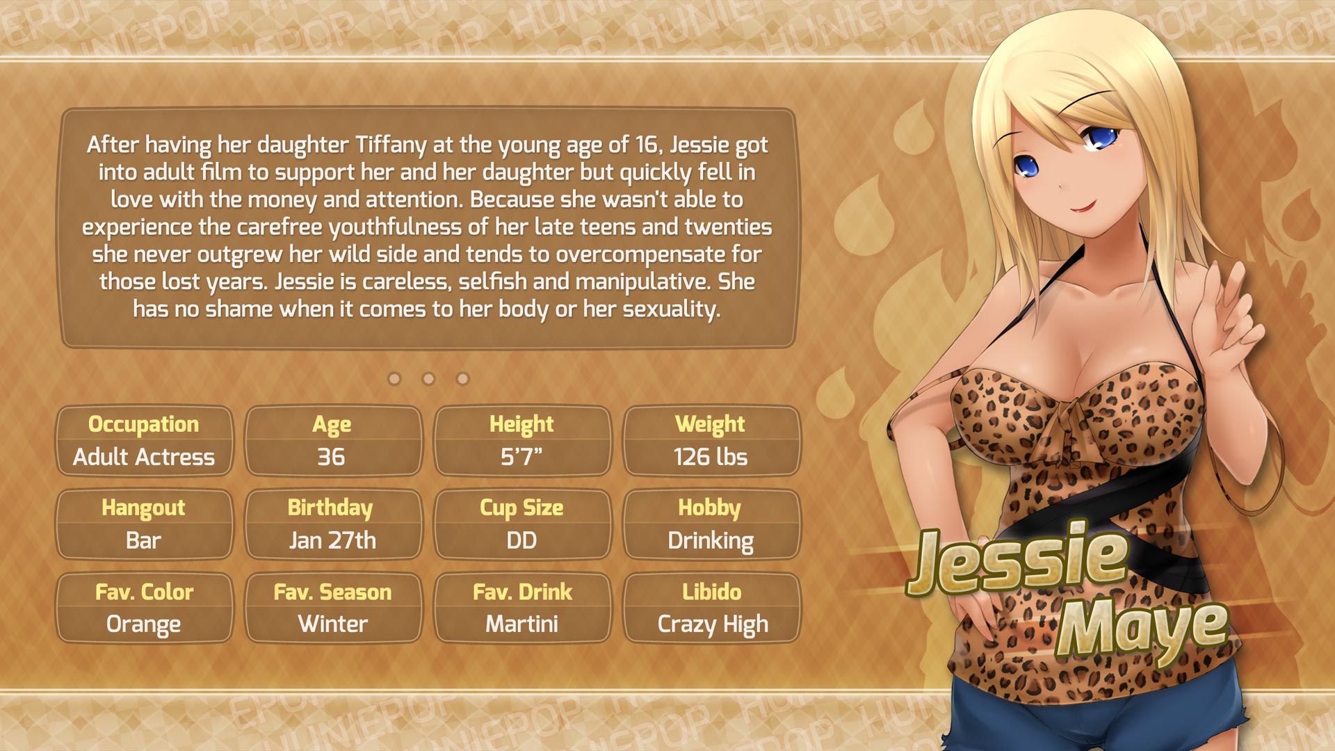 HuniePop - Jessie Maye  Steam Trading Cards Wiki  FANDOM 