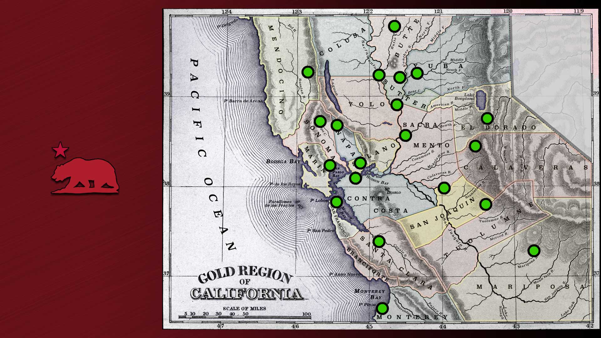 maps of california gold rush