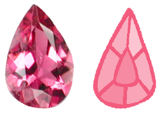 Pink tourmaline gem