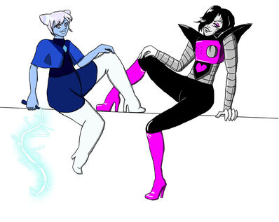Holly blue and mettaton speedpaint by adula11-db3i4aj