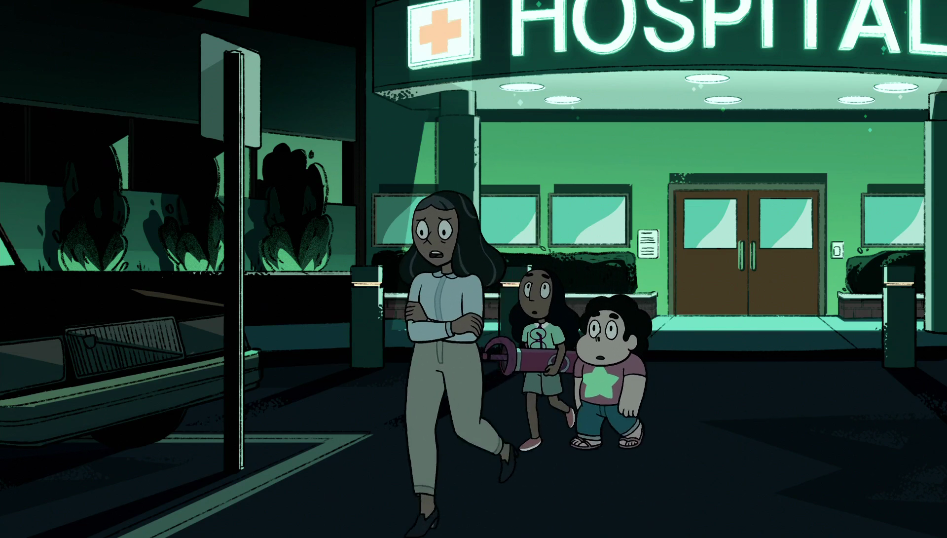 Здание больницы в аниме