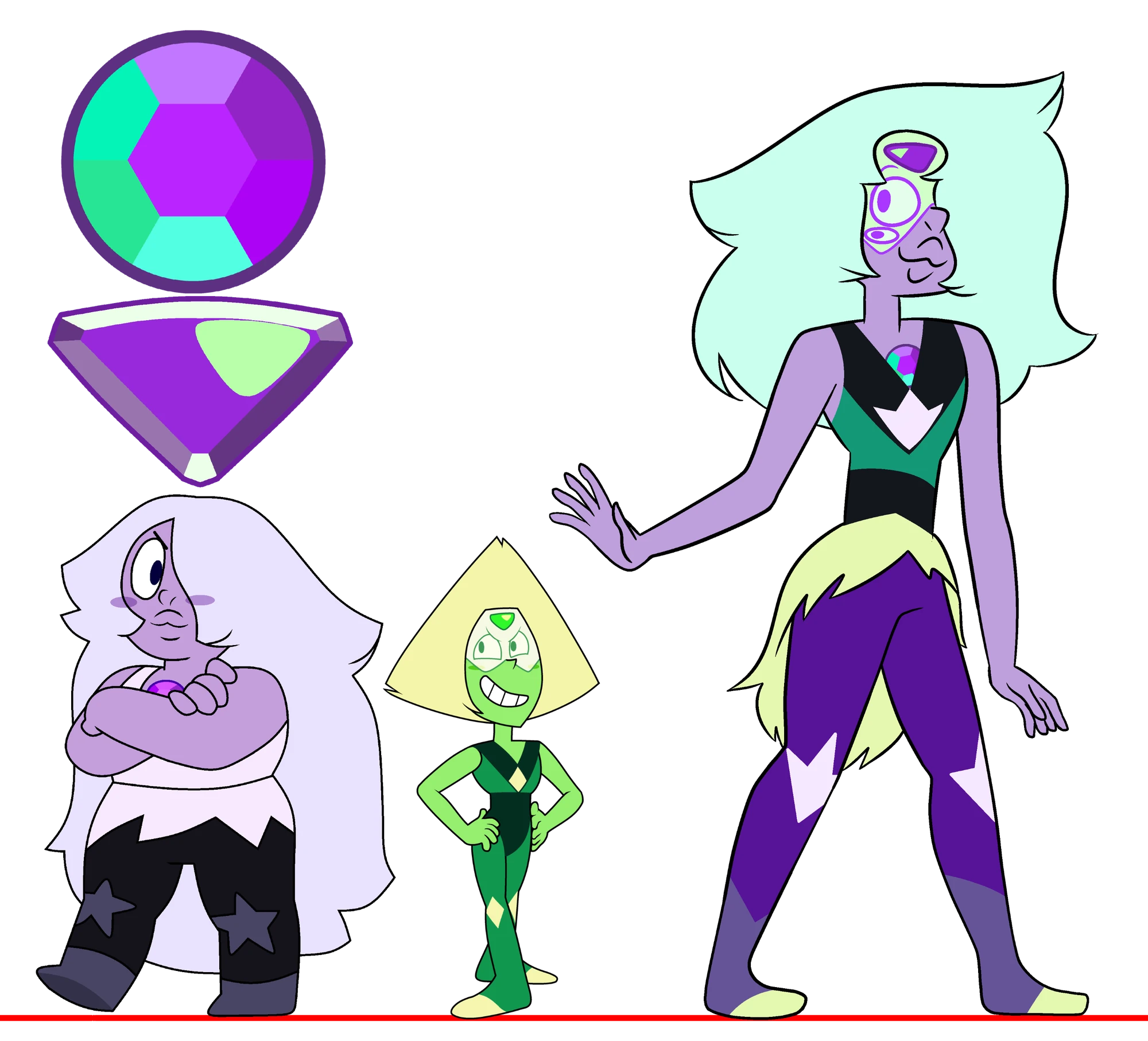 Image Fluorite=Amethyst Peridot.png Steven Universe Wiki FANDOM
