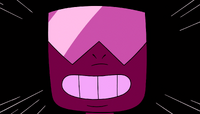 The camera zooms in on Garnet's smiling face.