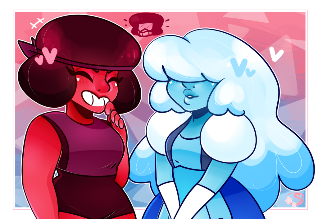 blue sapphire and ruby together