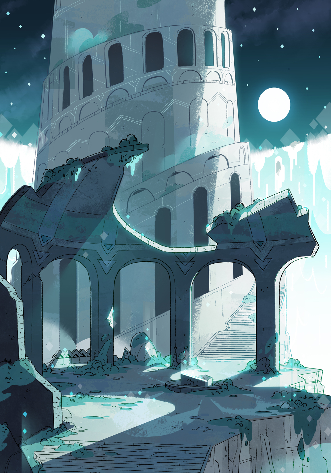 Lunar Sea Spire  Steven Universe Wiki  FANDOM powered by 