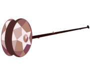 Smoky quartz yoyo weapon