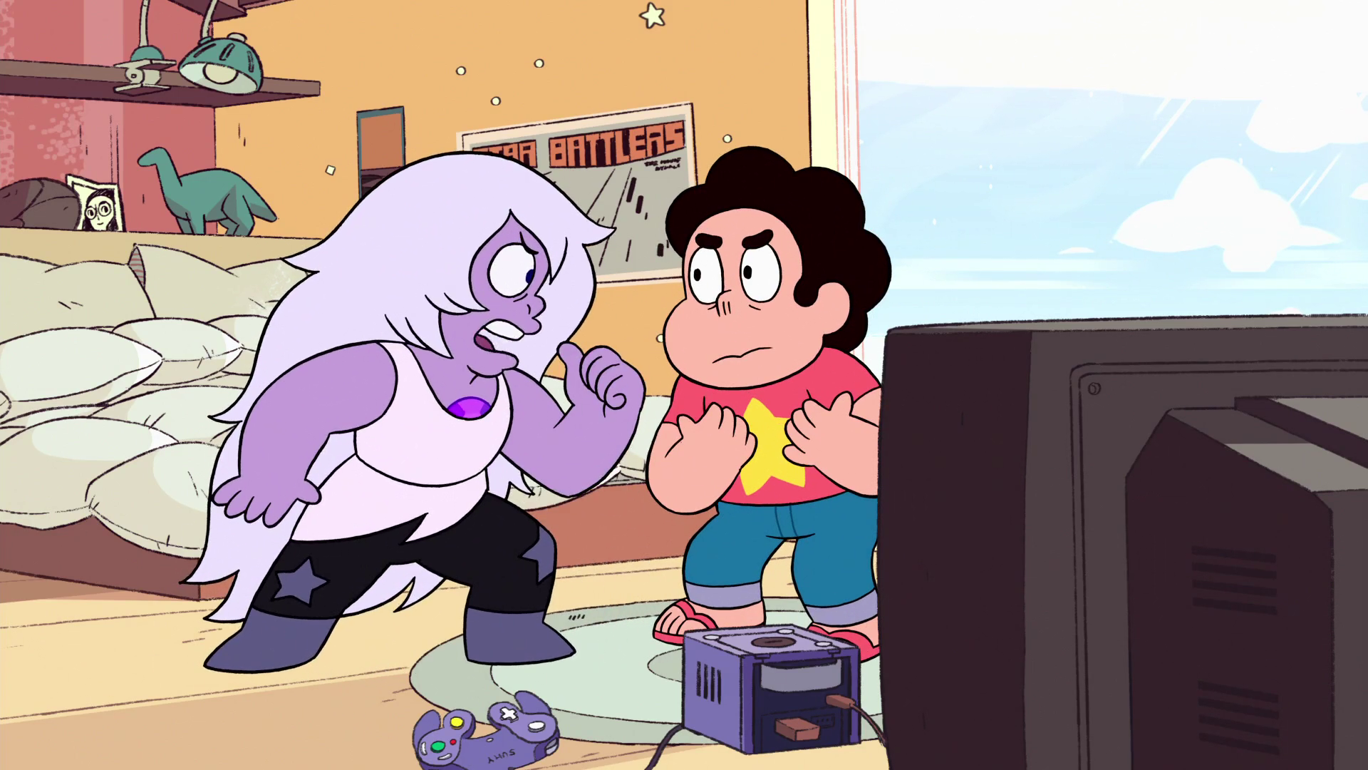 Image result for steven universe steven vs amethyst