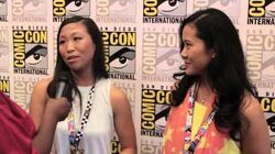 Geeking Out SDCC Steven Universe Interview w Deedee Magno Hall (Pearl) & Michaela Dietz (Amethyst)