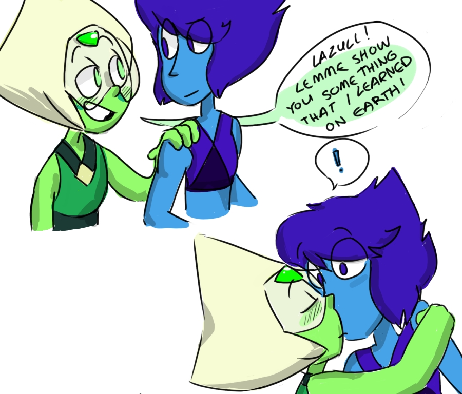 Image Peridot And Lapis Kissjpeg Steven Universe Fanon Wiki Fandom Powered By Wikia 