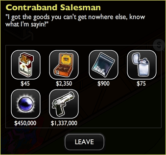 Contraband salesman