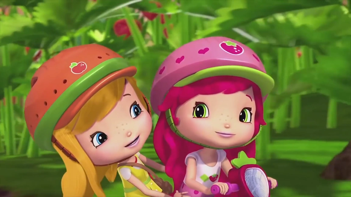 Image Apple and Strawberry on the scooter.PNG Strawberry Shortcake