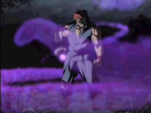 STREET FIGHTER ALPHA - AKUMA!!!!, RYU VAI FAZER UM VISITINHA A ILHA DO  AKUMA, BÁSICAMENTE PARA TENTAR SE LIVRAR DO SEU PODER MALIGNO O SATSUI NO  HADOU UMA CENA FODA!!!!