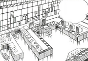 Mental institute control room