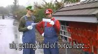 Stupid Mario Brothers Mario and Luigi Reading Bowser's Letter
