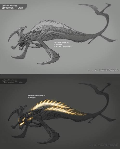 reaper leviathan subnautica concept art