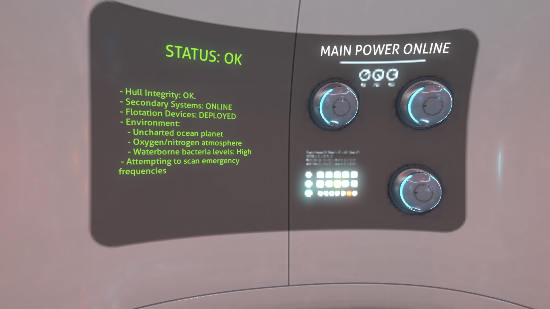 subnautica moon pool control panel