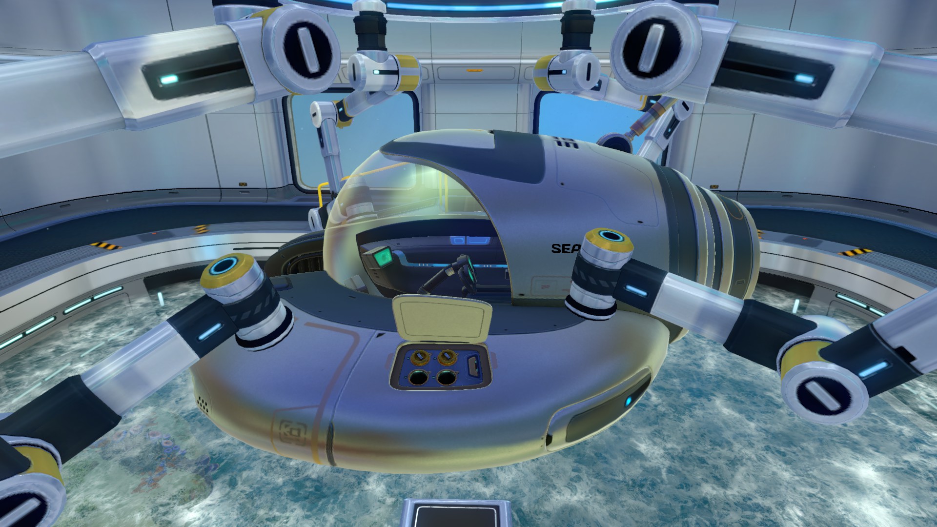 subnautica prawn suit docked moonpool