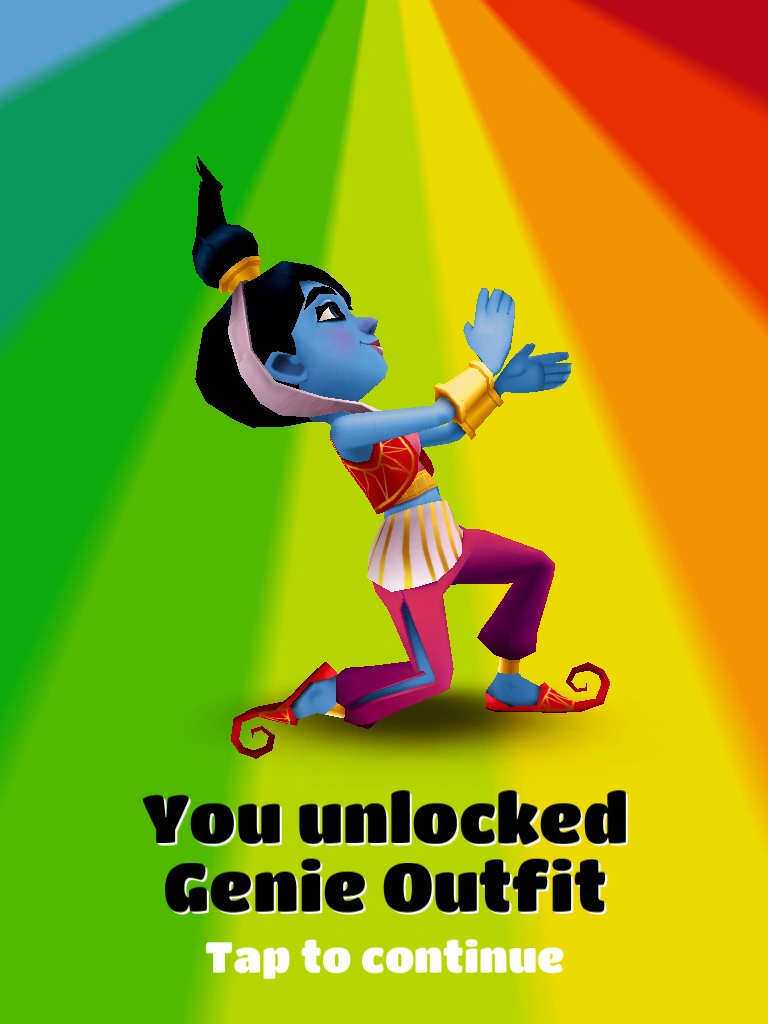 Image - UnlockingGenieOutfit4.PNG | Subway Surfers Wiki | FANDOM